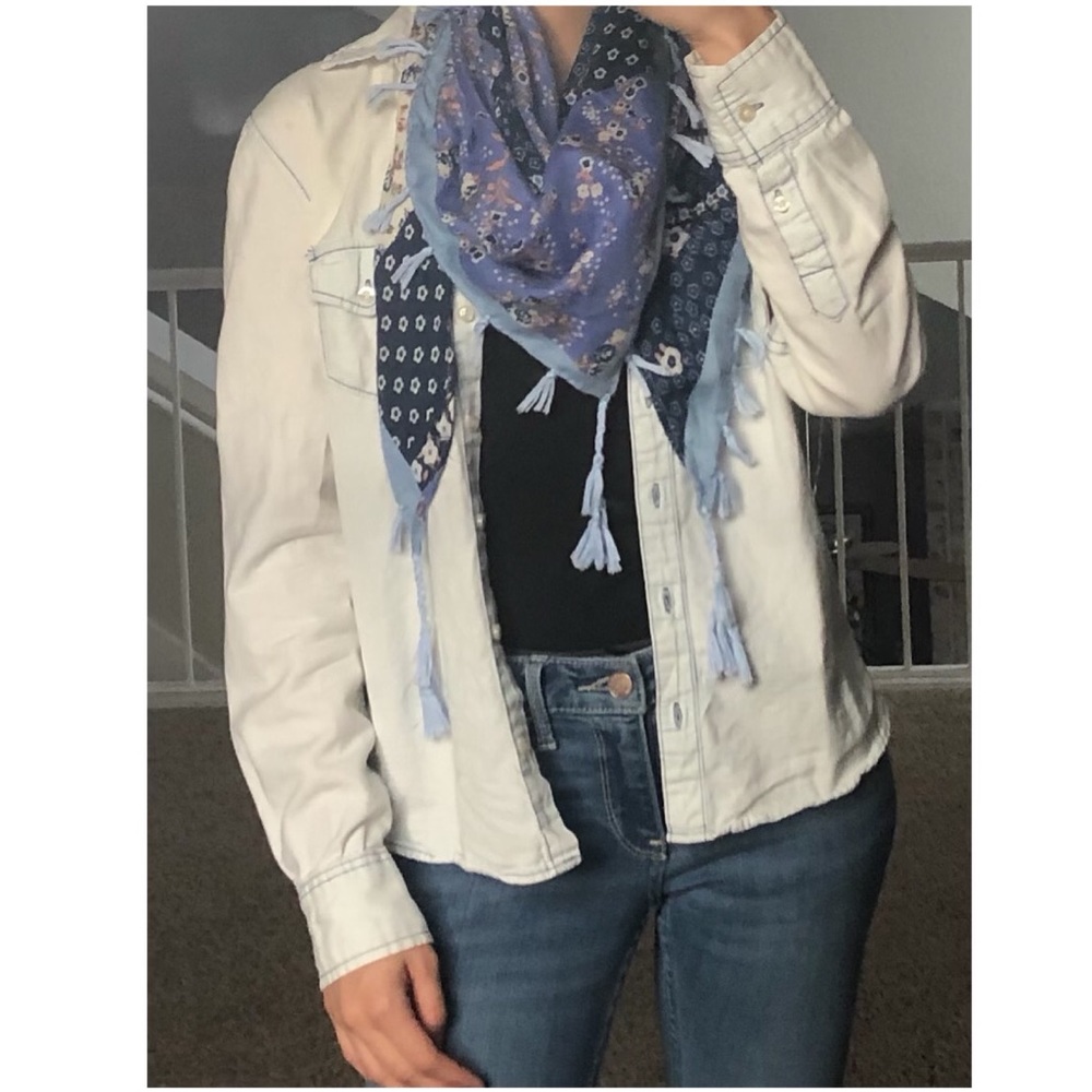 Blue Multi-Colored Scarf